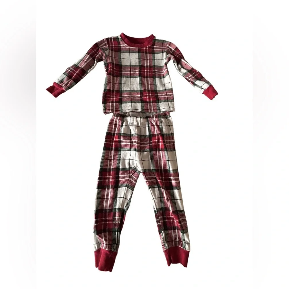 Carter’s Cozy Kids Pajama Set - Red and White Christmas themed  2 sets 2T unisex